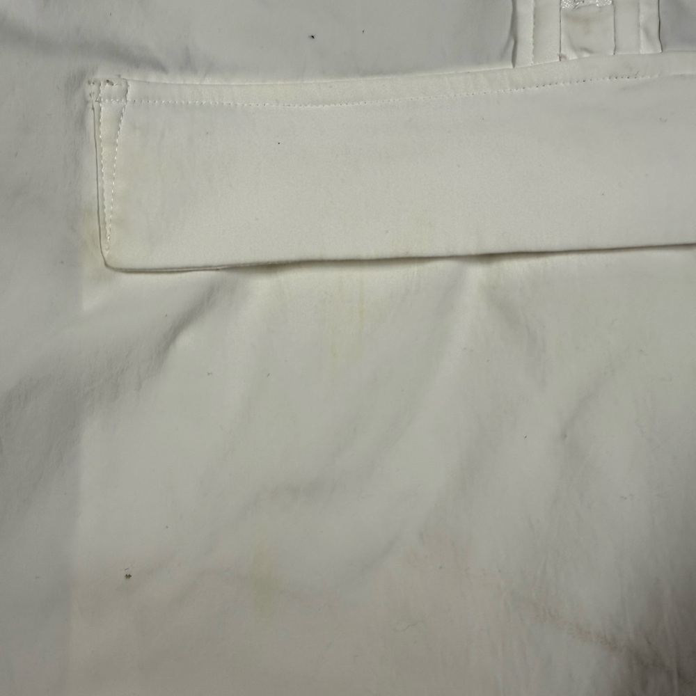 Athleta Sojourn Top Womens XL White Quarter Zip Pleated Layered Oversized READ - Picture 5 of 11
